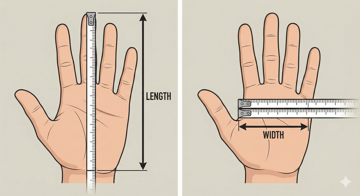 Glove sizing guide